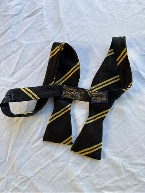 Rugby Ralph Lauren Adjustable Silk Bow Tie Made in Italy